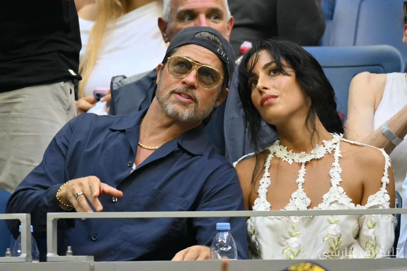 Brad Pitt und Ines de Ramon beim US Open mit ihrem Ex-Ehemann in der Nähe