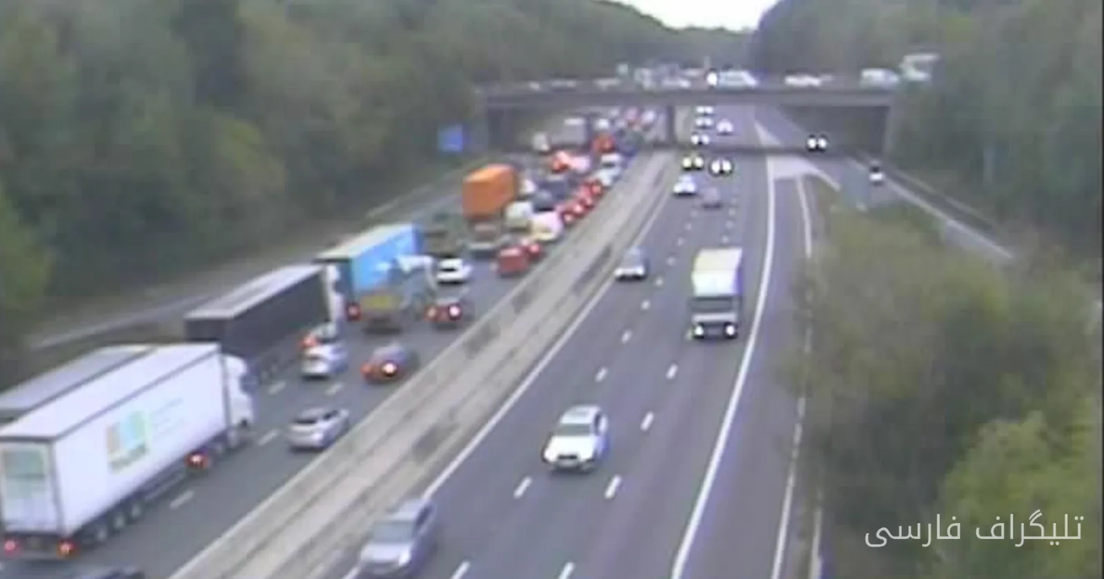 Truck Accident on M3 Hampshire and 300 Liters of Diesel Spill