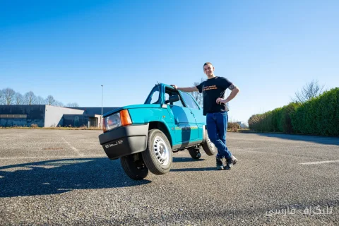 André Marazzi verwandelt den Fiat Panda in das schmalste Auto der Welt
