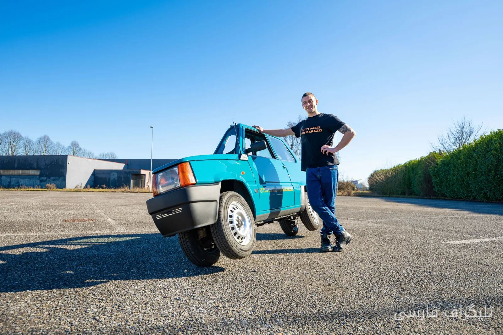 André Marazzi verwandelt den Fiat Panda in das schmalste Auto der Welt